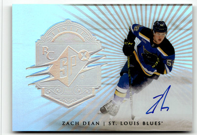 2024-25 Upper Deck SPx Hockey NHL No. F-42 Zach Dean Silver On-Card Auto 99/99