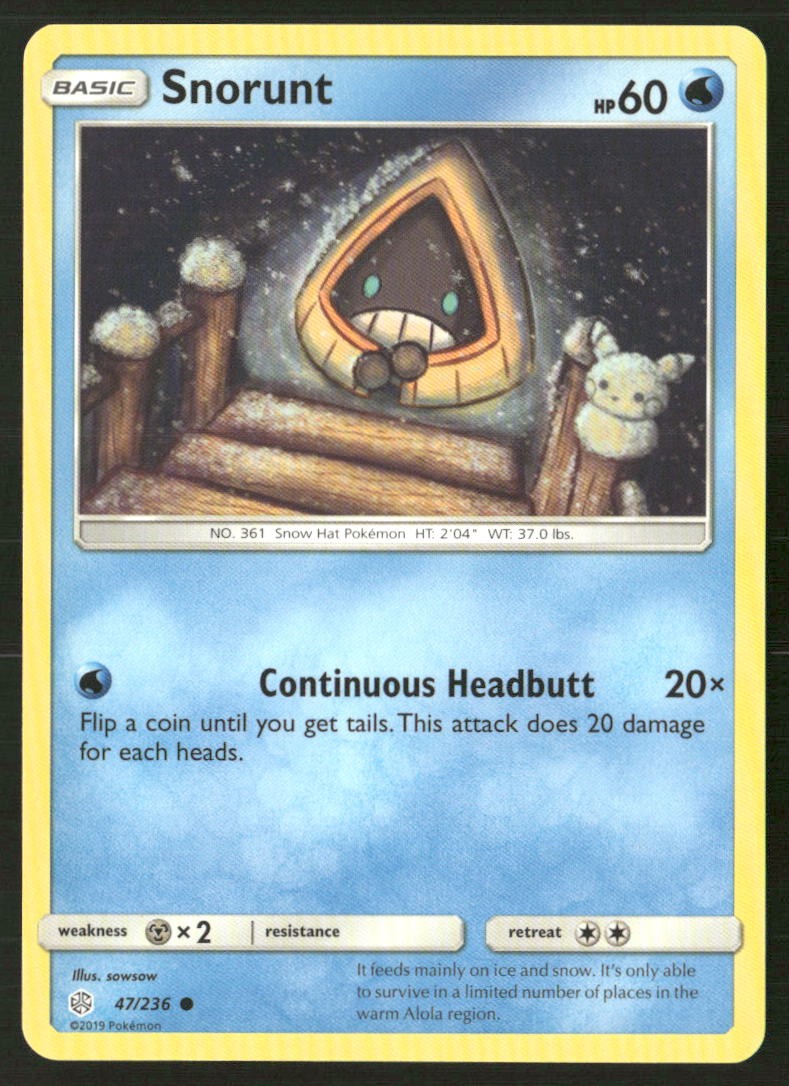 Snorunt 47/236 Common Cosmic Eclipse Pokemon Lightly Played