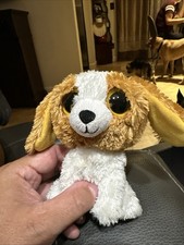 TY Beanie Boos - COOKIE the Brown Dog  SOLID EYES 6"