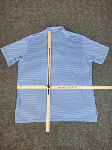 Peter Millar Summer Comfort Herren Golf Poloshirt Größe 2XL Blau Totenkopf Print - Bild 7 von 11