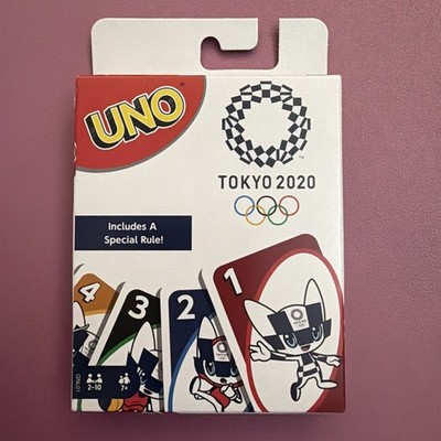MATTEL 2020 Tokyo Olympics UNO Card Game set Ages 7+ ~ 2-10 Players (112 cards)