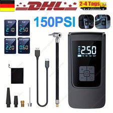 LCD Elektrische Akku Luftpumpe Auto Fahrrad Reifen Druckluft Kompressor 150PSI