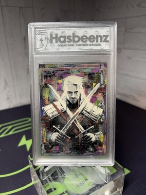 2025 Hasbeenz The Witcher Geralt of Rivia Mosaic Acrylic Sketch Card 1/1 Encased