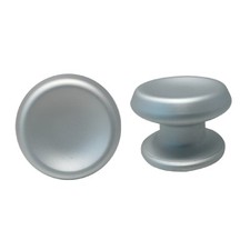 POMOLO X PORTONE 166 SAGUATTI  ALLUMINIO ARGENTO SATINATO D.MM 80 BASE D.MM 70