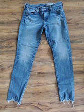AG-ED Adriano Goldschmied The Legging Ankle Super Skinny Blue Size 28R Raw Hem