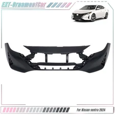Plastic Primed For Nissan sentra S/SV/SR 2024 Black Front Bumper Cover New
