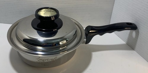 Kitchen Craft by Americraft Topf Pfanne kleine Pfanne Edelstahl mit Deckel. 1 QT.
