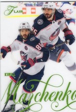 2025-26 FLEER FLAIR FORECHECK GREEN #35 BLUE JACKETS - KIRILL MARCHENKO 284/349