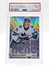 2025-26 Upper Deck Allure Macklin Celebrini Hues Next PSA 9 San Jose Pop 1