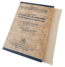 ? WALTER LE COUTRE SHORT REFERENCE TO LITERATURE AND SOURCE BUSINESS ADMINISTRATION