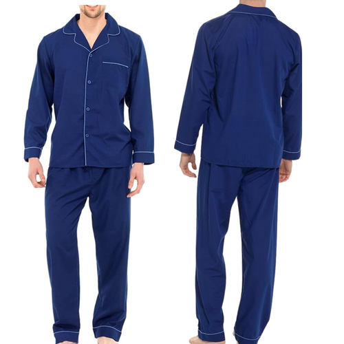 Mens Pyjamas Sets Classic Plain Pjs Nightwear Top Bottoms Lounge Pants Trousers - 第 7/20 張圖片