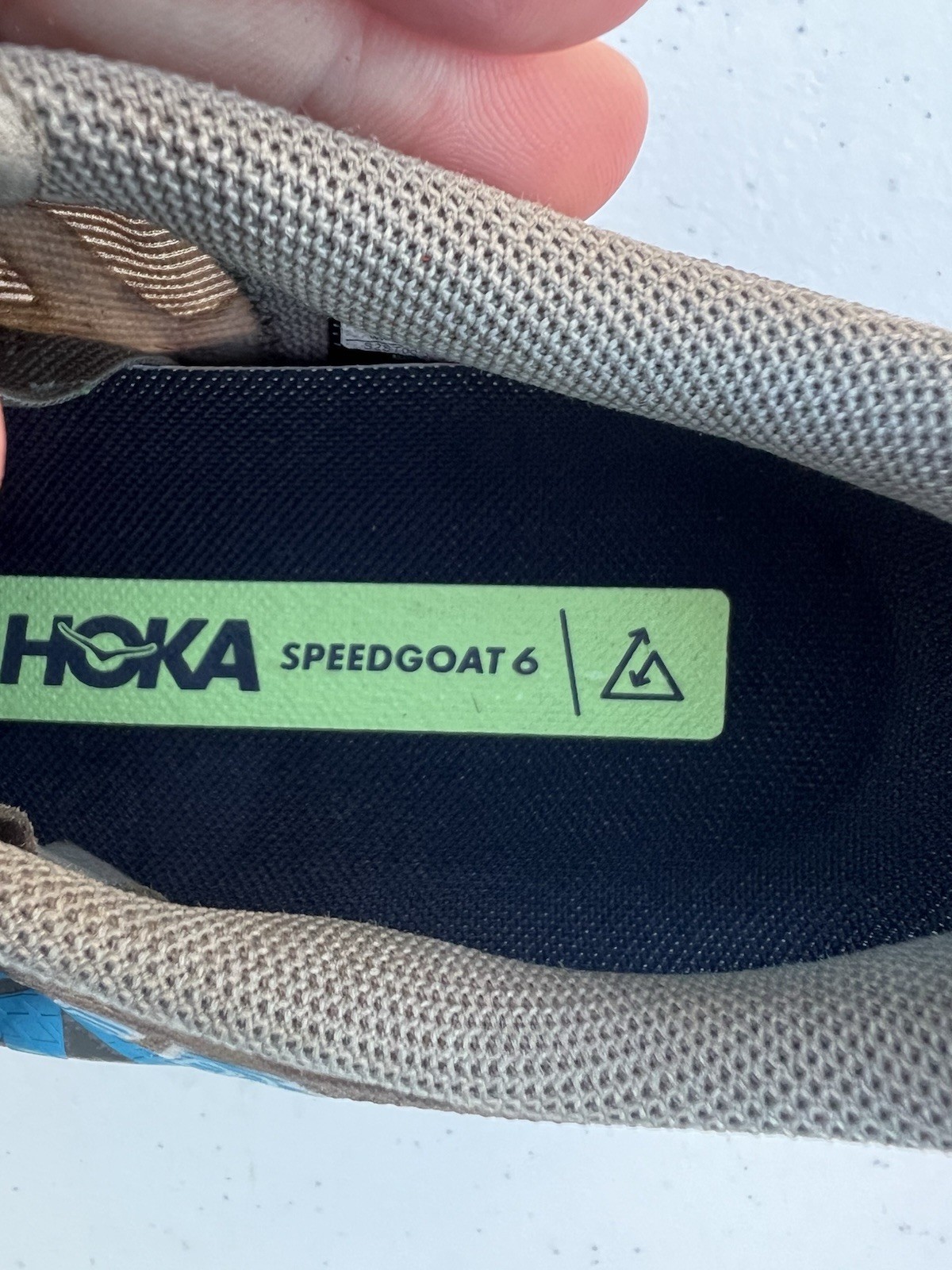 Men’s Gray HOKA SpeedGoat 6 Running Shoes Size 8 thumbnail 10