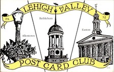 Tarjeta postal Allentown PA LOGOTIPO DEL CLUB DE TARJETAS POSTALES LEHIGH VALLEY j/26 AW1238