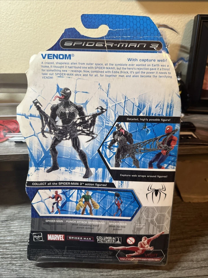 2007 Marvel Hasbro Spider-Man 3 Venom W Symbiote Attack Web/Capture Web Sealed - Image 2 of 2