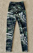 New Beyond Yoga Tropical Leaves High Waist Leggings Sz S Made In USA