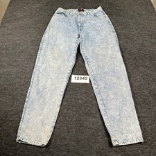 Vintage Sasson Mom Jeans Womens 14 Blue Denim Acid Wash Cotton Tapered Leg