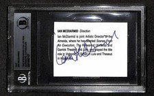 Ian McDiarmid Vintage Signed Cut Beckett Slab