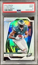 AJ Brown PSA 9 - 2024 Prizm #233 WHITE /35 - Philadelphia Eagles