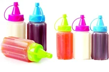 Dependable Industries Inc. Essentials 6-Pack Mini Condiment Squeeze Bottles... 