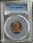 1942 Lincoln Wheat Cent 1C PCGS MS-66 RD