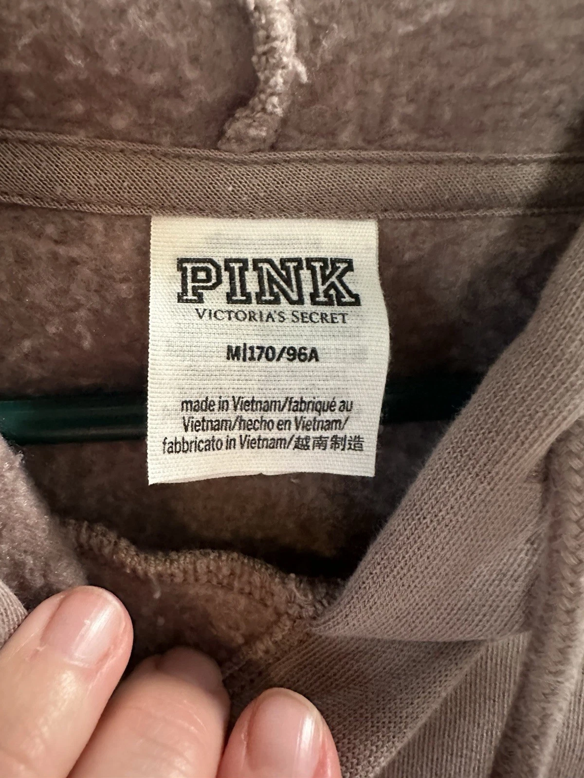 UNDERCOVER Felpa con cappuccio Victoria Secret ROSA marrone moka media