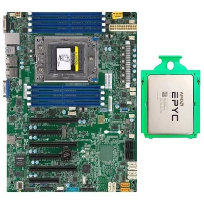 Supermicro H11SSL-i SP3 Motherboard + AMD EPYC 7702 2.0GHz CPU Processor Combos