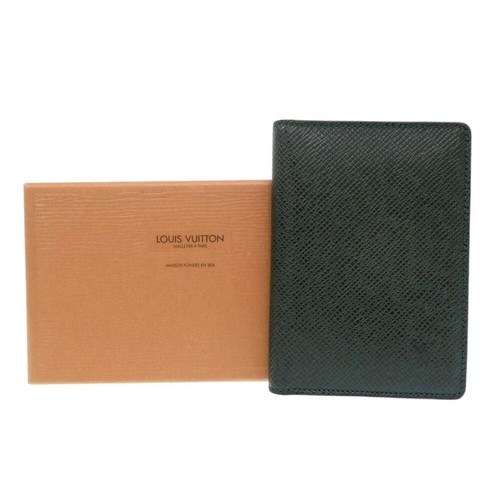 Louis Vuitton Porto 2 Cult Vertical M30494 Card Case Taiga Epicea Lv 0927 Used - Picture 2 of 7