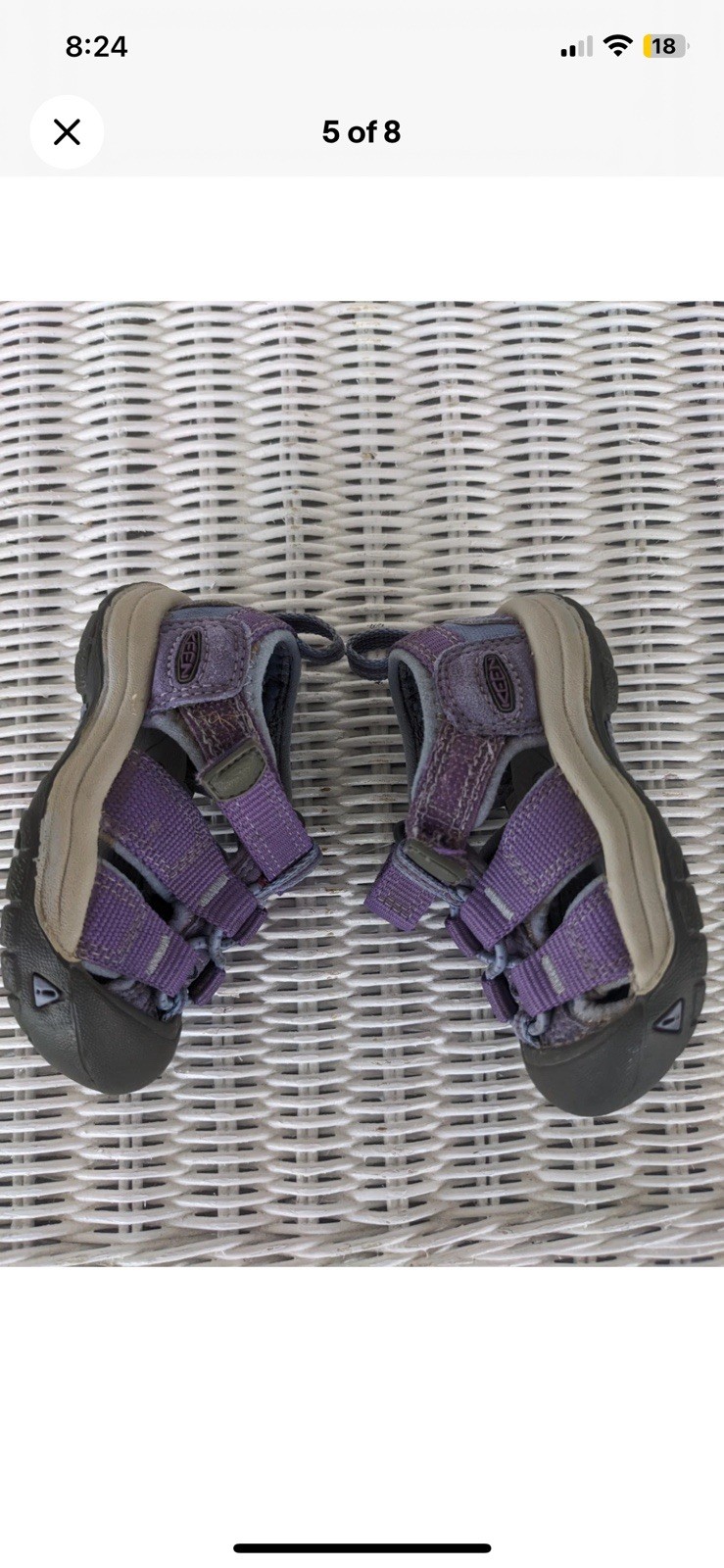 Sandali Keen Newport H2 viola punta chiusa scarpe bambino bambina taglia 4