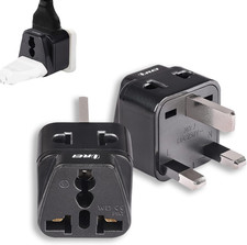 USA to UK Travel Plug Adapter - Type G Travel Adapter Compatible with UK, UAE, H