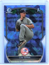 2023 Bowman Chrome Sapphire #BCP-168 Luis Serna Prospects Baseball Card, Yankees