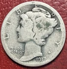 1917-S 10C Mercury Dime. Free Shipping