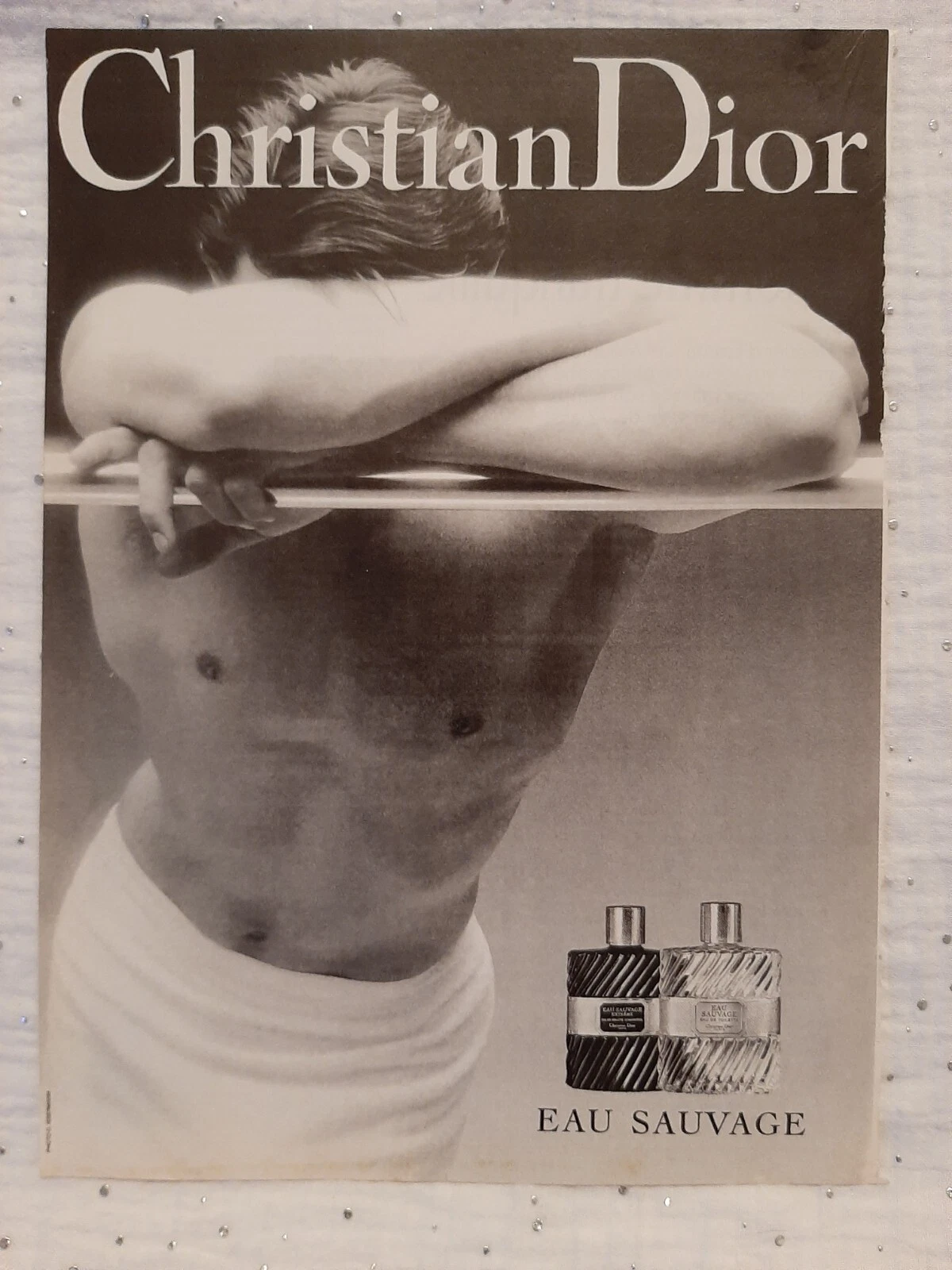 Publicité papier Parfum. Perfume Ad C. Dior Eau Sauvage de 1989 (01)