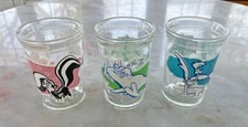 Set of 3 Vintage Welch’s Looney Tunes 8 ounces Glasses - #2, #7, and #8