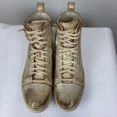 Rare John Varvatos 315 Deek Gold Sneaker Shoes Men display picture 1