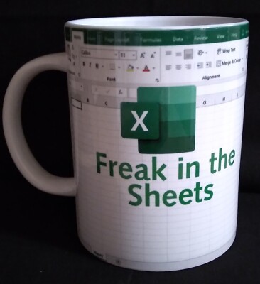 Freak In The Sheets Excel Spreadsheet Gift for Accountant Coworker 15 oz Mug