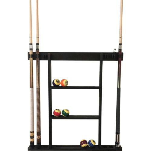 Buffalo Dark Brown Wall Rack - Securely Holds Up to 6 Cues & Accessories