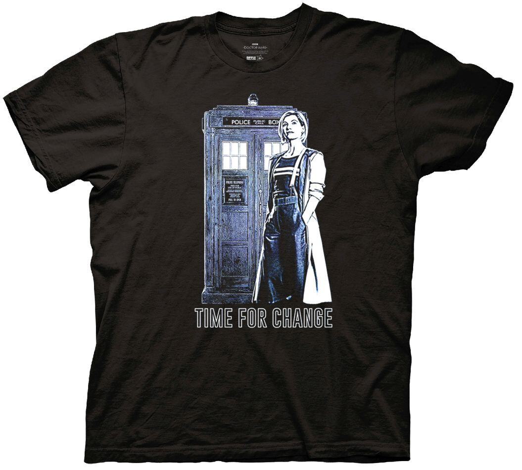Футболка Доктор Кто время перемен черная среднего размера 2890₽