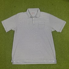 Peter Millar Seaside Wash Golf Polo Shirt Mens SIze 2XL XXL Navy White Striped