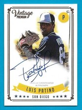 LUIS PATINO 2020 Onyx Vintage Premium Blue Ink Autograph On-Card AUTO /90