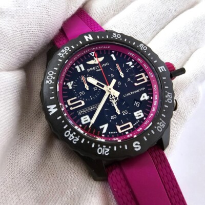 New Breitling Endurance Pro 38 Purple Rubber Unisex Watch