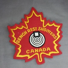 Bench Rest Shooters Canada Shooting Sports Maple Leaf Cutout Felt Jacket Patch