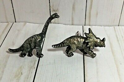 Pewter DINOSAUR Triceratops Or Brontosaurus Drawer Pull Cabinet  METAL KNOB 
