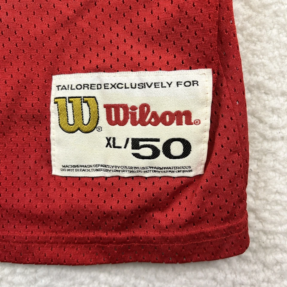 Camiseta masculina vintage Kansas City Chiefs XL Allen 32 vermelha NFL futebol Wilson anos 90 - Imagem 3 de 4