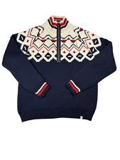 Peregrine Sweater Mens XXL Wool Pullover Made In England Quarter Zip Mock Neck