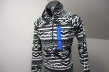 Eddie Bauer Tribal Aztec1/4 Zip Sweater Fleece Womens Size Large NWT