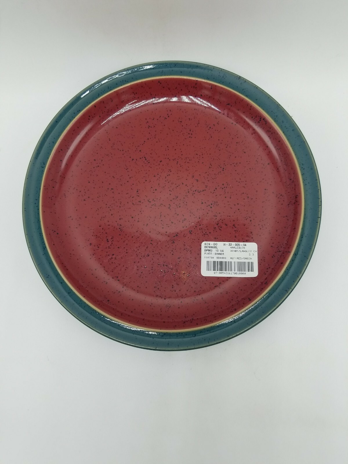 Denby "Harlequin" Dinner Plate Red / Green Used eBay