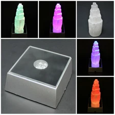 LED Light Base LED Multi Color LED Square Base Selenite Crystal Jewel Display