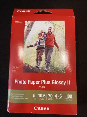 Canon Plus Glossy II PP-301 Inkjet Print Photo Paper - 100 Sheets