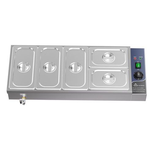 Food Warmer Commercial Electric Bain Marie Stainless Steel Buffet 1500W 5 Pots - Picture 3 of 12