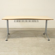 Herman Miller Abak T Leg Maple Double Wave Desk - ARY001